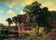 Albert Bierstadt A Rustic Mill (Farm Germany oil painting artist